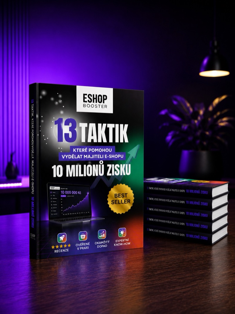 Obálka e-booku 13 taktik, které pomohou vydělat majiteli e‑shopu 10 milionů zisku