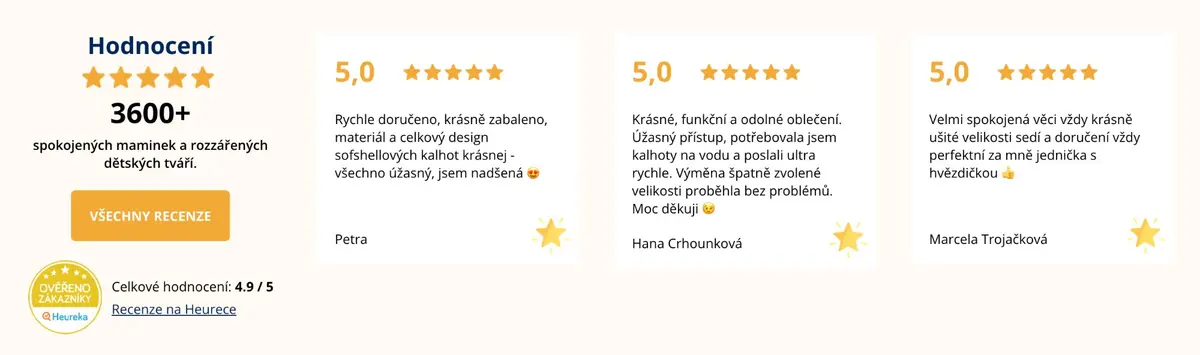 Recenze zákazníků V-Mart.cz na Heureka.cz — hodnocení 4.9/5, 3600+ spokojených zákazníků